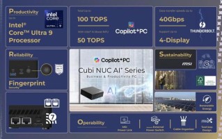 微星发布Cubi NUC AI+ 3MG迷你主机：双2.5G网口