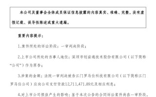 罗马仕遭供应商创益通起诉追讨货款，一审被判支付1271万元