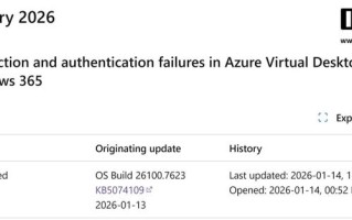 微软承认1月累积更新导致Win11远程桌面功能故障